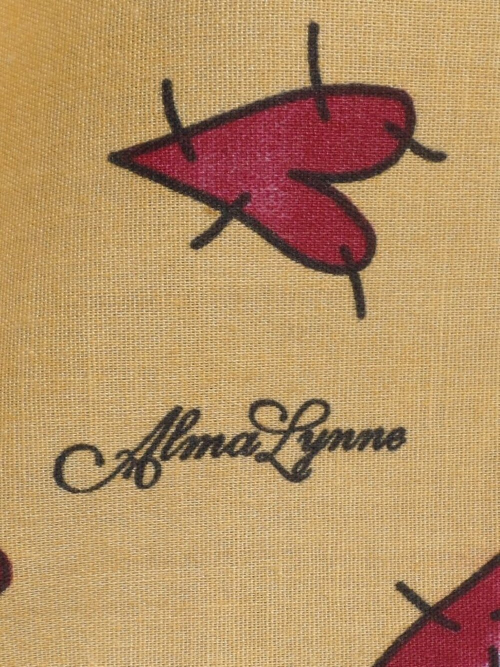 Alma Lynne 1997 Cross Stitch Heart Scarf HAV-A-HANK Brand Bandana